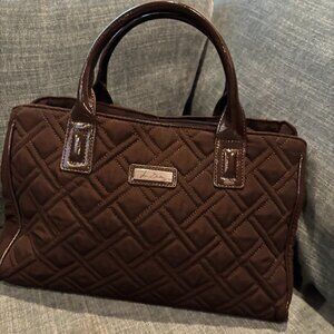 Vera Bradley Espresso Brown Quilted Hand bag Purse